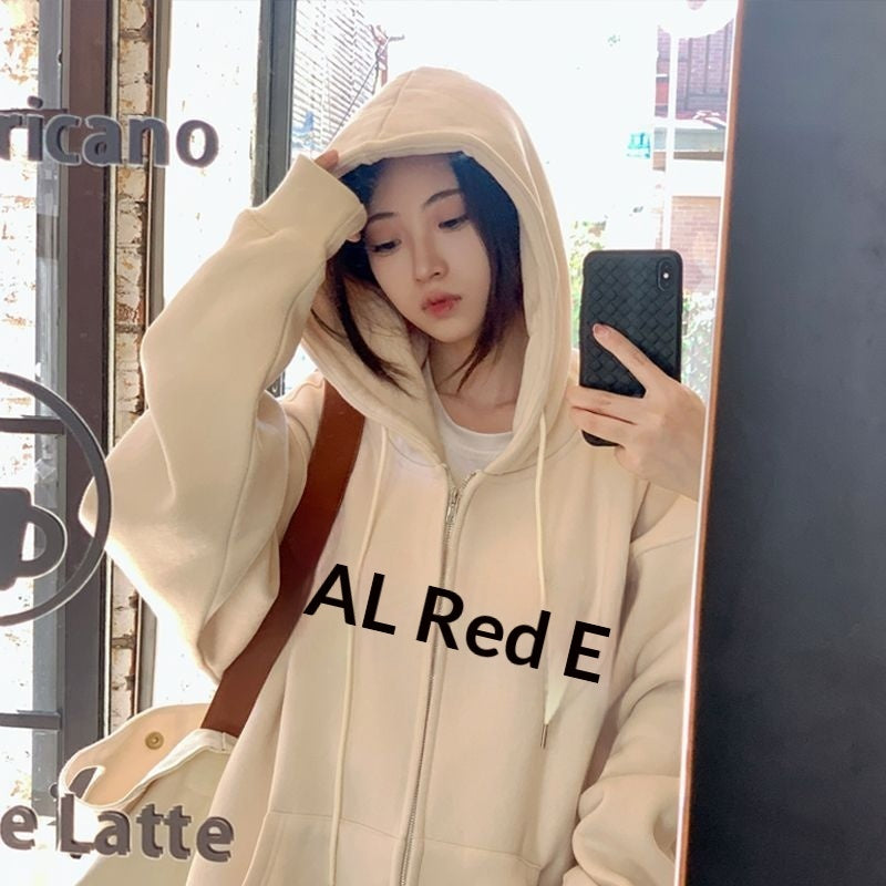 Zip-up Loose Casual-Style Couple Hoodies