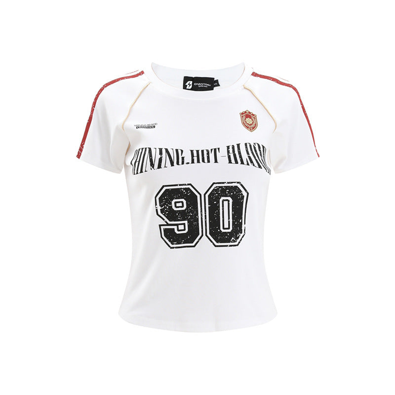 Summer Trendy New Raglan Short-sleeve Top